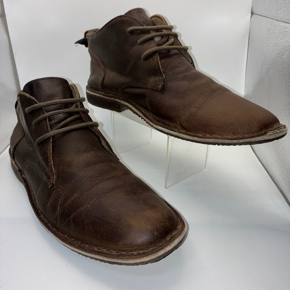 Varese Mens Gobi Brown Leather Chukka Boots Lace Up Ankle‎ Boot 350078 Size 10